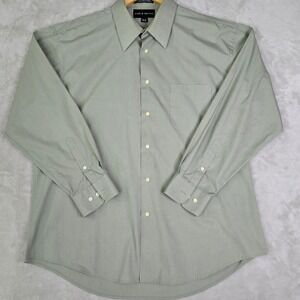 Croft & Barrow Mens Sage Green Dress Shirt 16.5-17 34/35 XL
